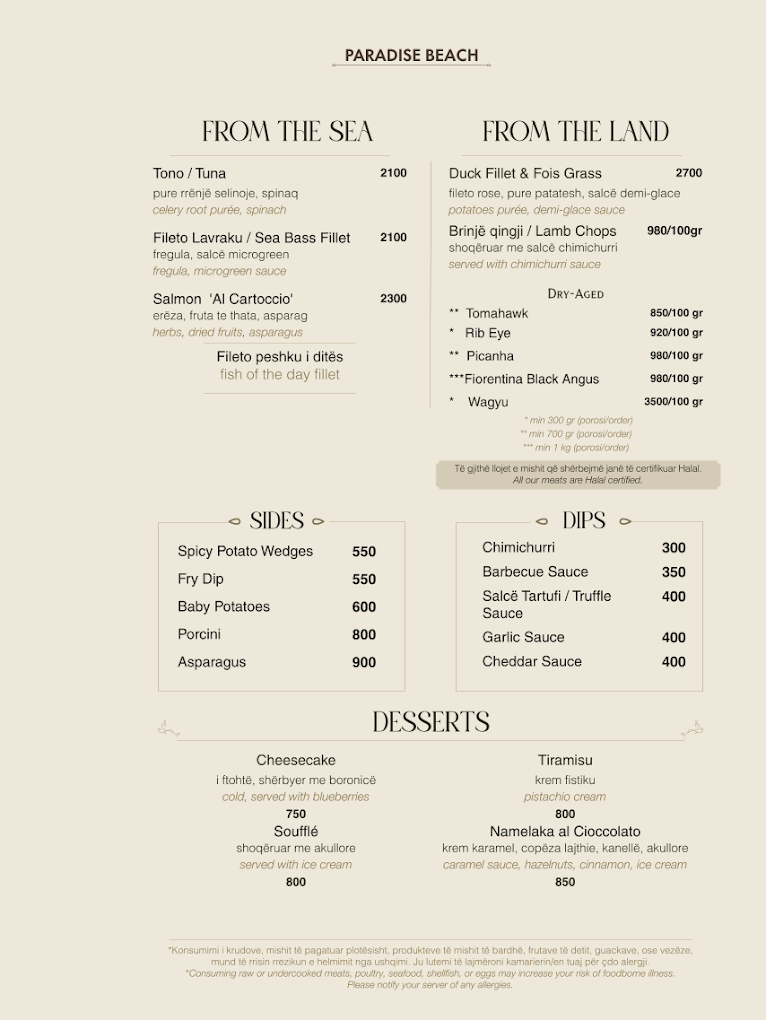 Restoranti Paradise Beach