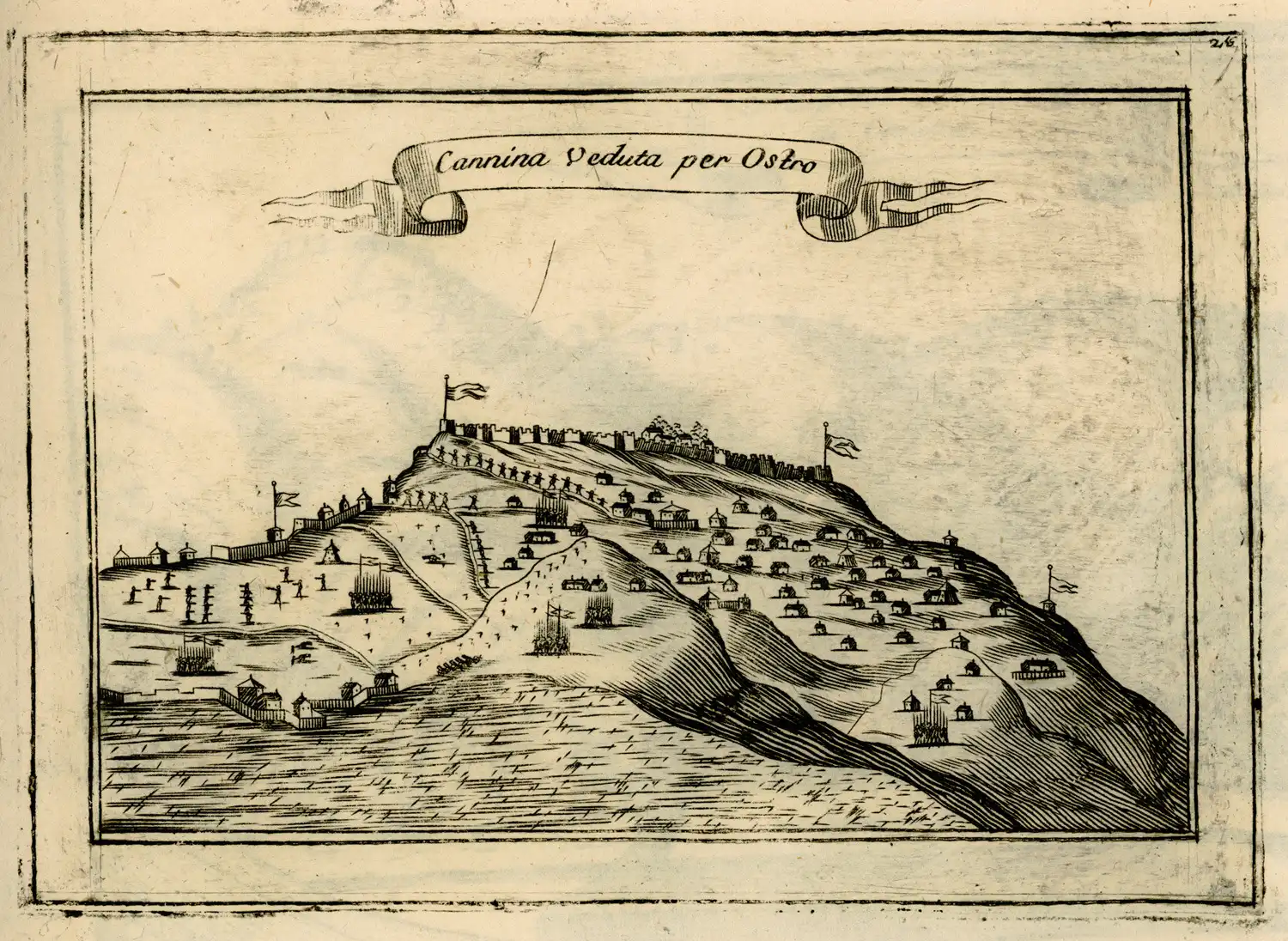 Kanina në një gravurë të Vincenzo Coronelli, 1688